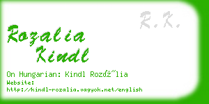 rozalia kindl business card